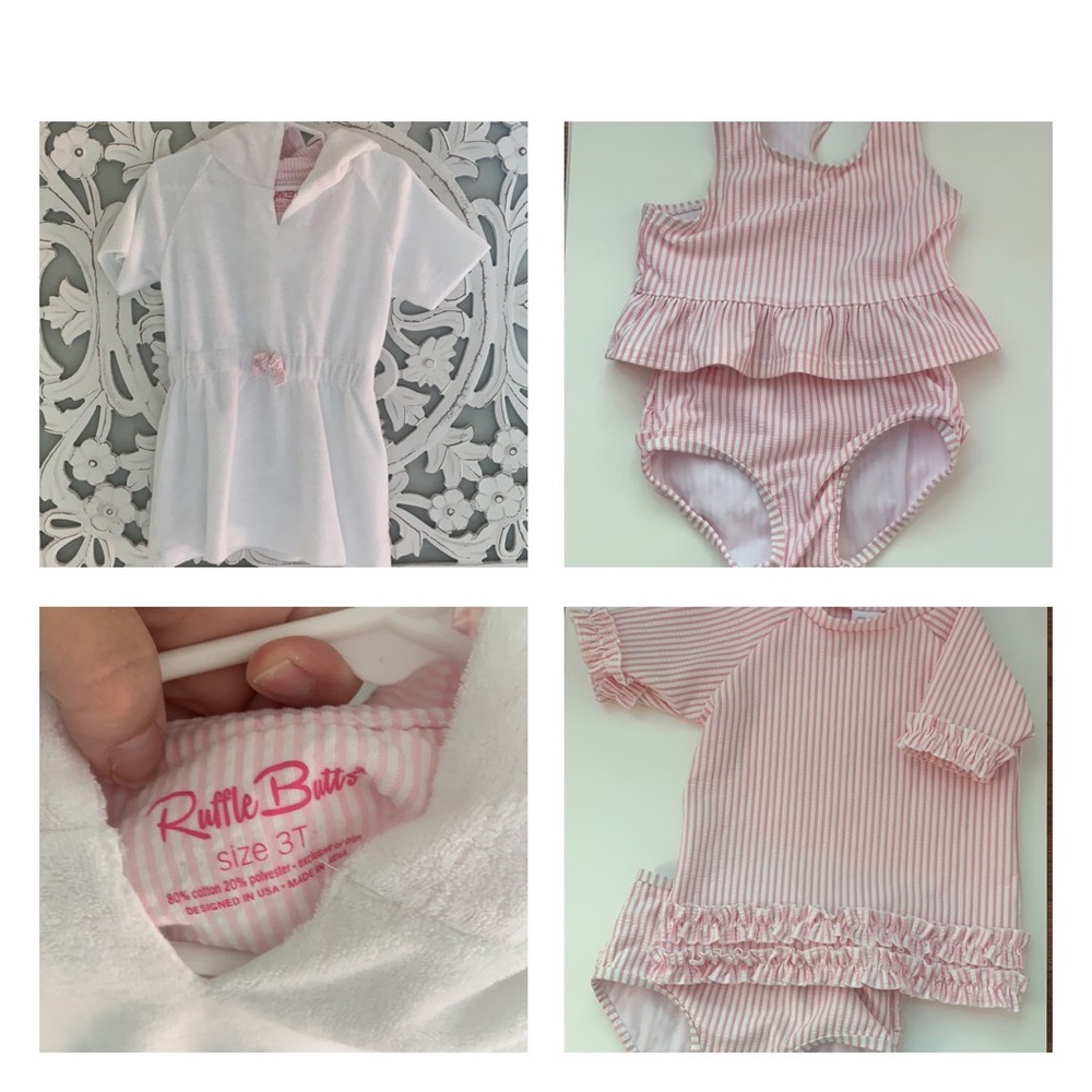 Rufflebutts seersucker bathing suit bundle